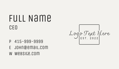 Luxury Classic Fashion Business Card Image Preview