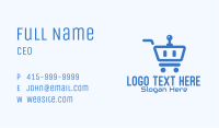 Blue Robot Shopping Cart Business Card Image Preview