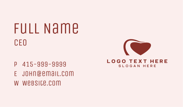 Heart Support Charity Business Card Design Image Preview