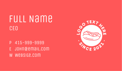 Hot Dog Circle Business Card Image Preview