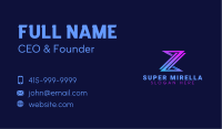 Tech Startup Letter Z Business Card Image Preview