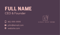 Luxury Pink Lettermark Business Card Design