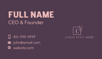 Luxury Pink Lettermark Business Card Preview