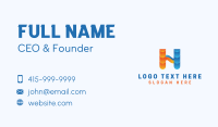 Warm & Cold Letter H Business Card Design