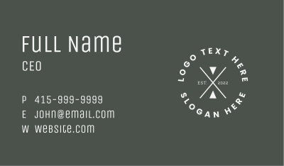 White Hipster Firm Business Card Image Preview