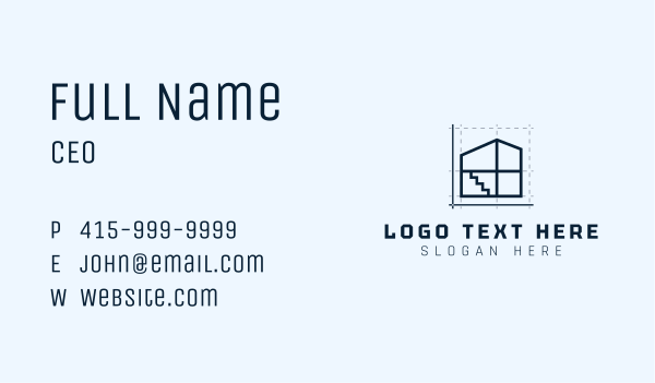 House Draft Architecture  Business Card Design Image Preview