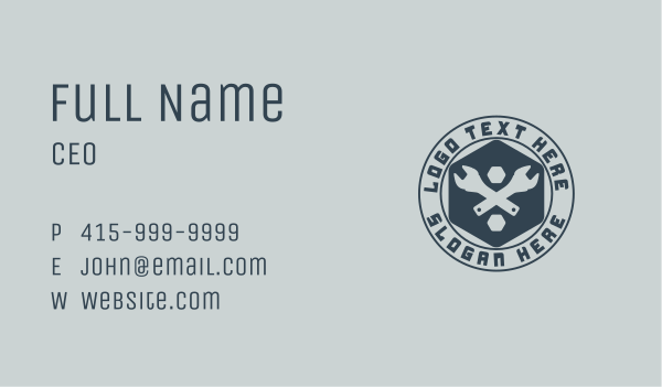 Plumbing Wrench Tools Business Card Design Image Preview