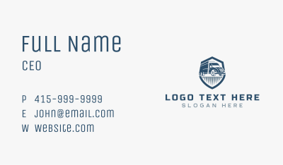 Forwarding Truck Shield Business Card Image Preview
