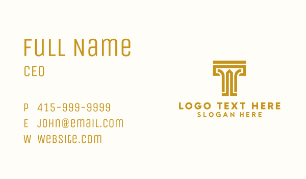 Gold Luxury Letter T Business Card Design Image Preview
