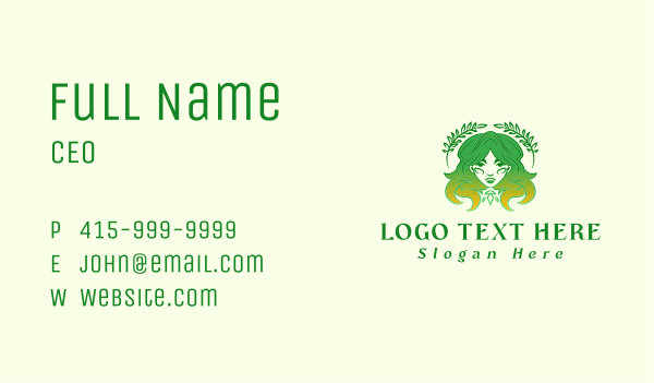 Beautiful Nature Woman Face Business Card Design Image Preview