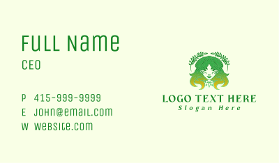 Beautiful Nature Woman Face Business Card Image Preview