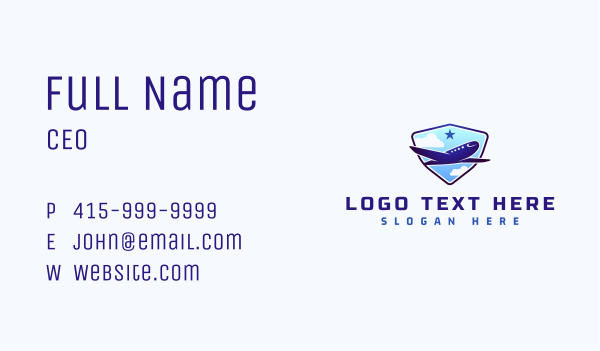 Travel Sky Airplane Business Card Design Image Preview