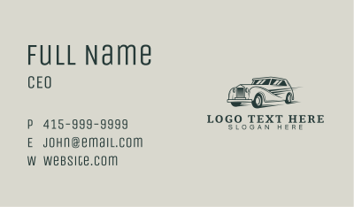 Vintage Fast Car Business Card Image Preview