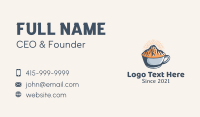 Mountain Coffee Cup Business Card Design