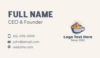 Mountain Coffee Cup Business Card Preview