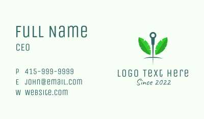 Leaf Acupuncture Wellness  Business Card Image Preview