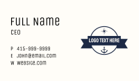 Blue Sailor Navigation Badge Business Card Image Preview