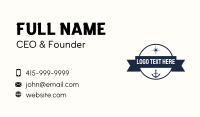 Blue Sailor Navigation Badge Business Card Image Preview