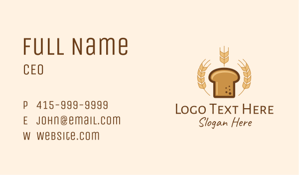Wheat Bread Bakery  Business Card Design Image Preview
