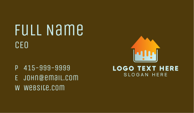 Orange House Paint Business Card Image Preview