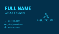 Tech Firm Letter A Business Card Image Preview
