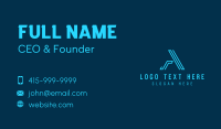 Tech Firm Letter A Business Card Preview