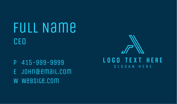 Tech Firm Letter A Business Card Design Image Preview
