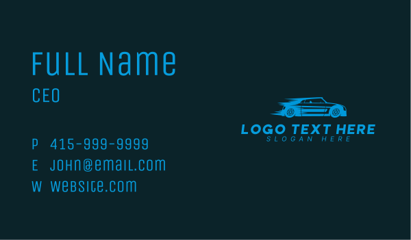 Blue Transportation Vehicle Car  Business Card Design Image Preview