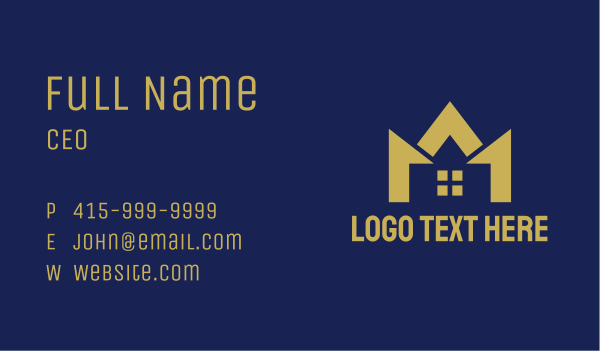 Gold Crown Realty Business Card Design Image Preview