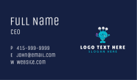 Blue Monster Mascot Business Card Image Preview