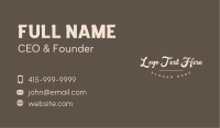 Classic Bistro Wordmark Business Card Image Preview