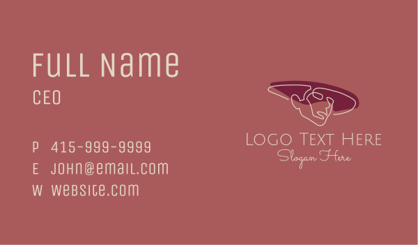 Person Hat Aesthetic Monoline Business Card Design Image Preview