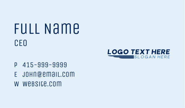 Blue Wing Business Business Card Design Image Preview