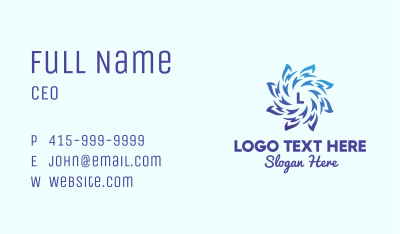 Spiral Blue Energy Business Card Image Preview