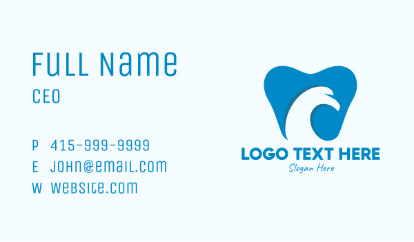 Blue Eagle Dental Clinic Business Card Design Image Preview