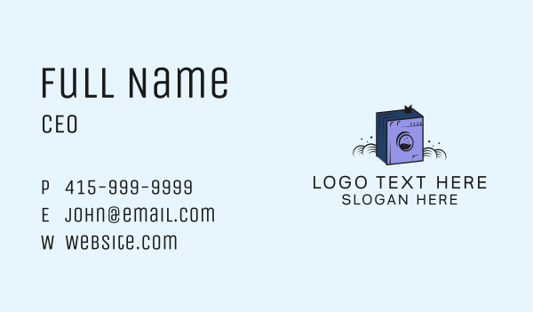 Washing Machine Book Business Card Design Image Preview