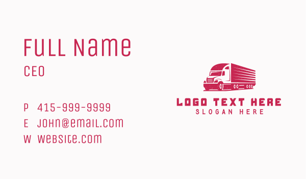 Cargo Shipment Trucking  Business Card Design Image Preview