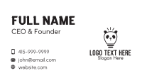 Black Panda Light Bulb Business Card Image Preview