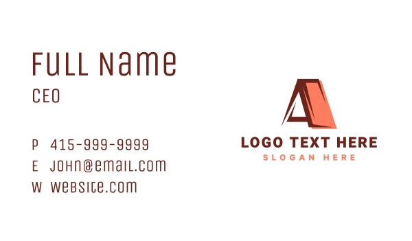 Creative Agency Media Letter A Business Card Design Image Preview