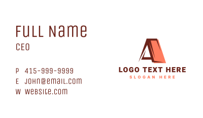 Creative Agency Media Letter A Business Card Image Preview