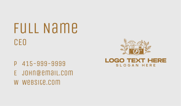 Camera Photography Plants Business Card Design Image Preview