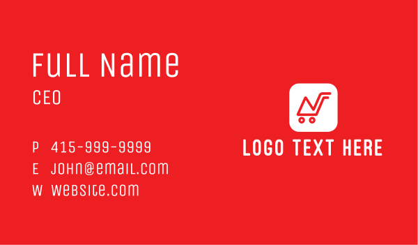 Red Peak Shopping Mobile App Business Card Design Image Preview