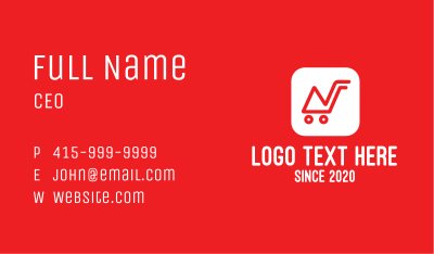 Red Peak Shopping Mobile App Business Card