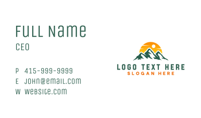 Mountain Adventure Traveler Business Card Image Preview