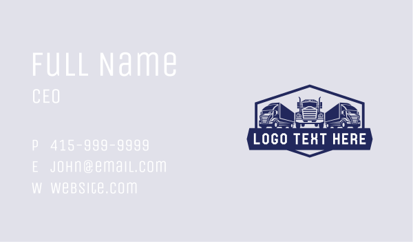 Trucking Logistics Delivery Business Card Design Image Preview