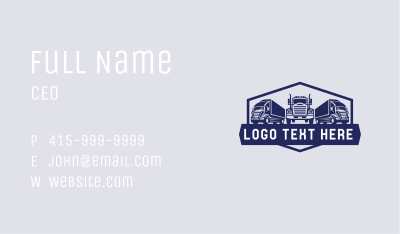 Trucking Logistics Delivery Business Card Image Preview