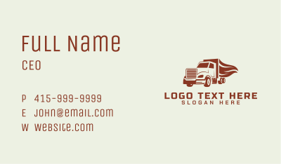 Transport Freight Truck Business Card Image Preview