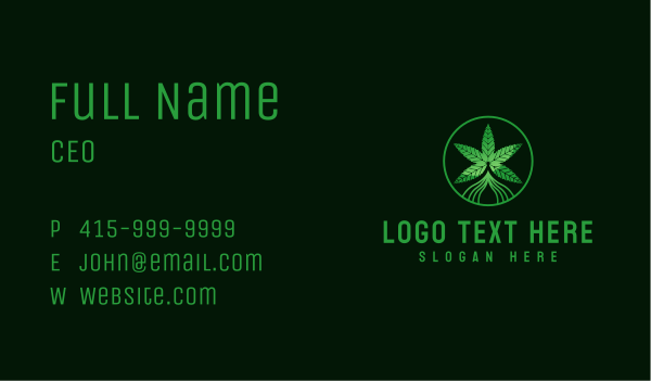 Herbal Hemp Plant Business Card Design Image Preview