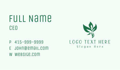 Green Plant Man Business Card Image Preview