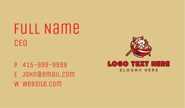 Chinese Ox Restaurant  Business Card Design Image Preview
